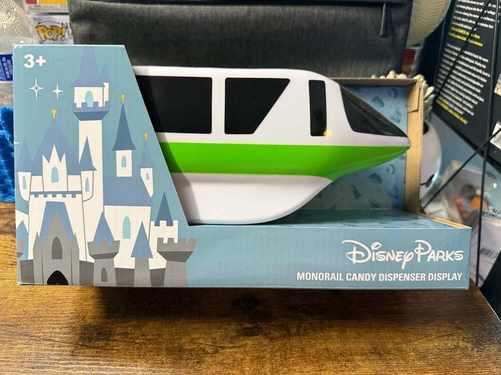NEW Disney Parks Green Monorail Pez Candy Dispenser Display